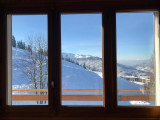 Vue sur les pistes