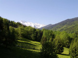 Vue du gîte sur le Pic de la Belle Etoile, au lever du soleil