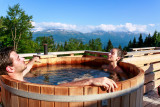 Bains norvégiens sur la terrasse panoramique