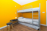 Chambre jaune lits superposés 90 x200
