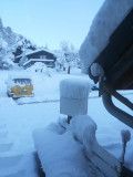 Chalets sous la neige