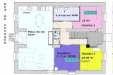 Plan du RDC avec couchages