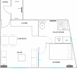 Plan de l'appartement Verrière - Appartement Verrière l'Europe n°2927