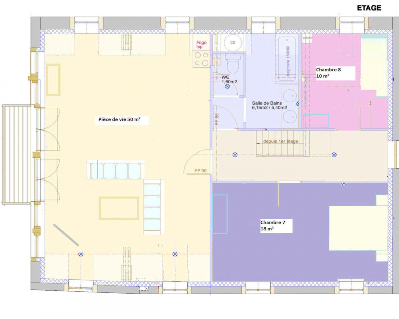 Deuxième étage : plan - © Gîtes de France Deuxième étage : plan