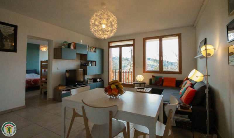 Pièce principale et entrée de la chambre.