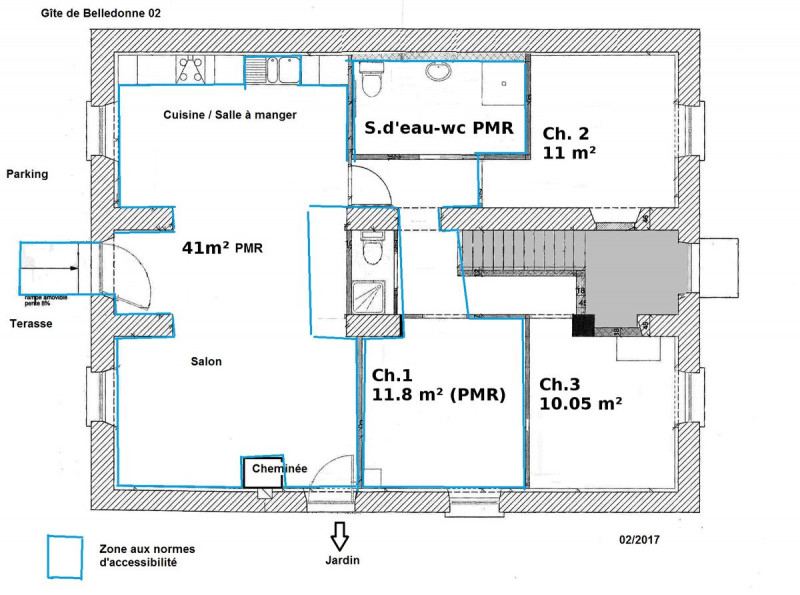 Rez-de-chaussée : plan - © Henry Meilhac Rez-de-chaussée : plan