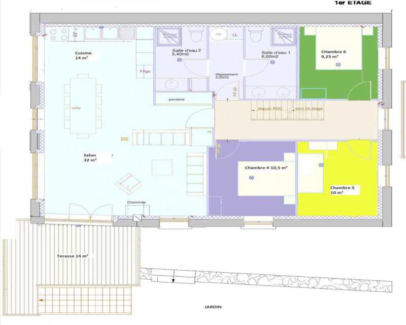 Premier étage :plan