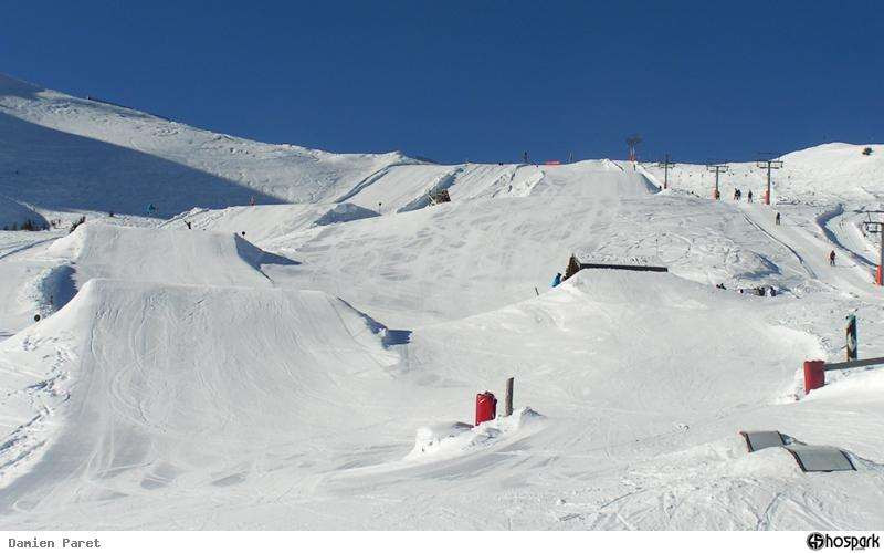 Snowpark à la station des 7 laux