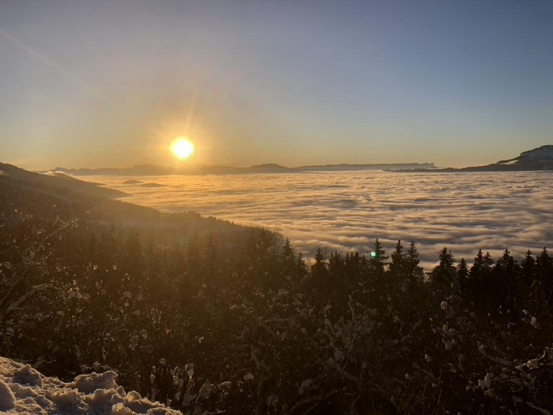 Coucher de soleil aux 7 Laux
