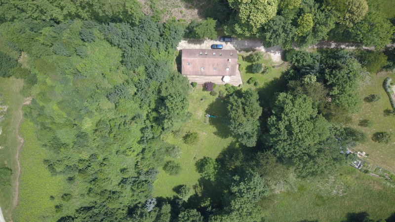 Vue du ciel du gîte.