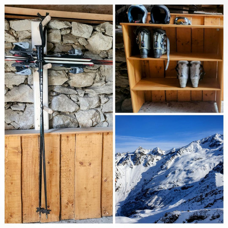 Le coin rangement des skis - © Gîtes de France Le coin rangement des skis